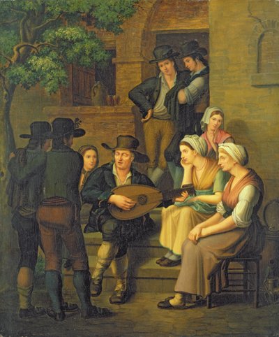 Der blinde Sänger, 1828 von M Von